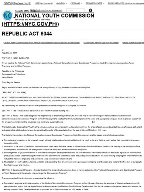 nyc meaning philippines|REPUBLIC ACT 8044 .